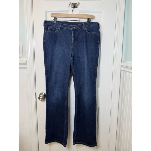 Duluth Trading Women’s Bootcut Jeans Dark Wash Size 16 - Picture 1 of 11